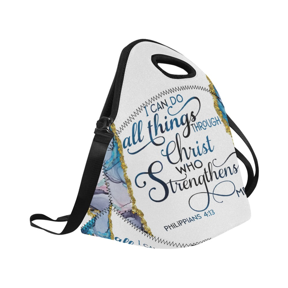 Philippians4_13 Neoprene Lunch Bag