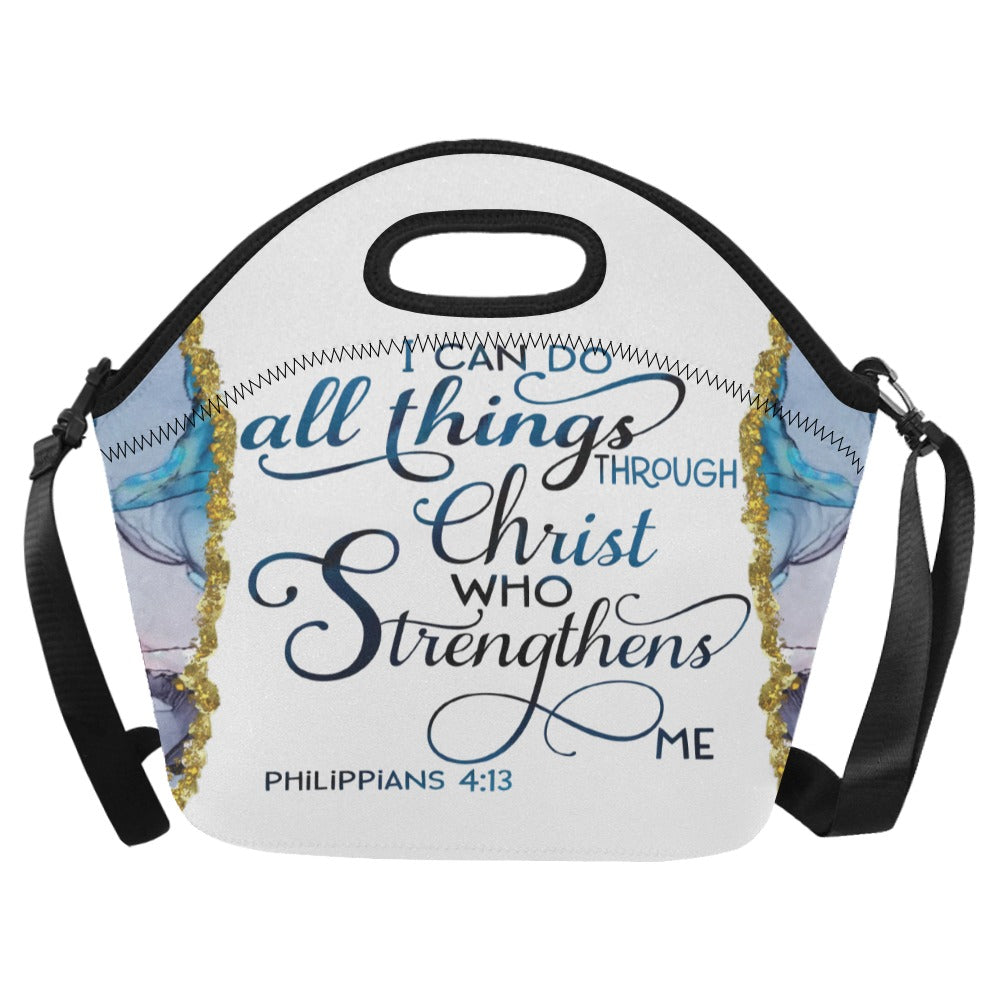 Philippians4_13 Neoprene Lunch Bag