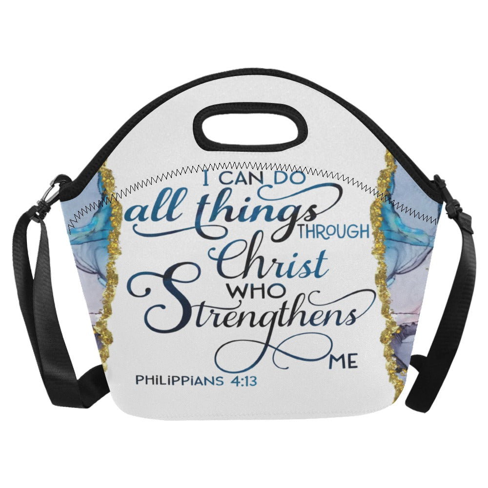 Philippians4_13 Neoprene Lunch Bag