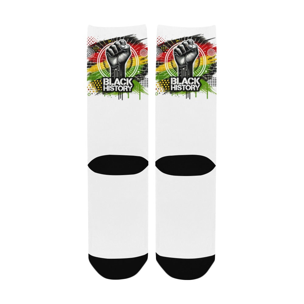 Black History Fist Women's Custom Socks