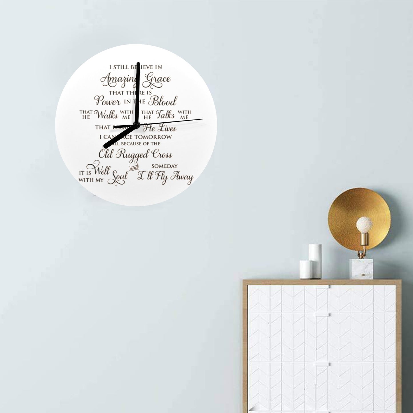 Amazing Grace MDF Wall Clock