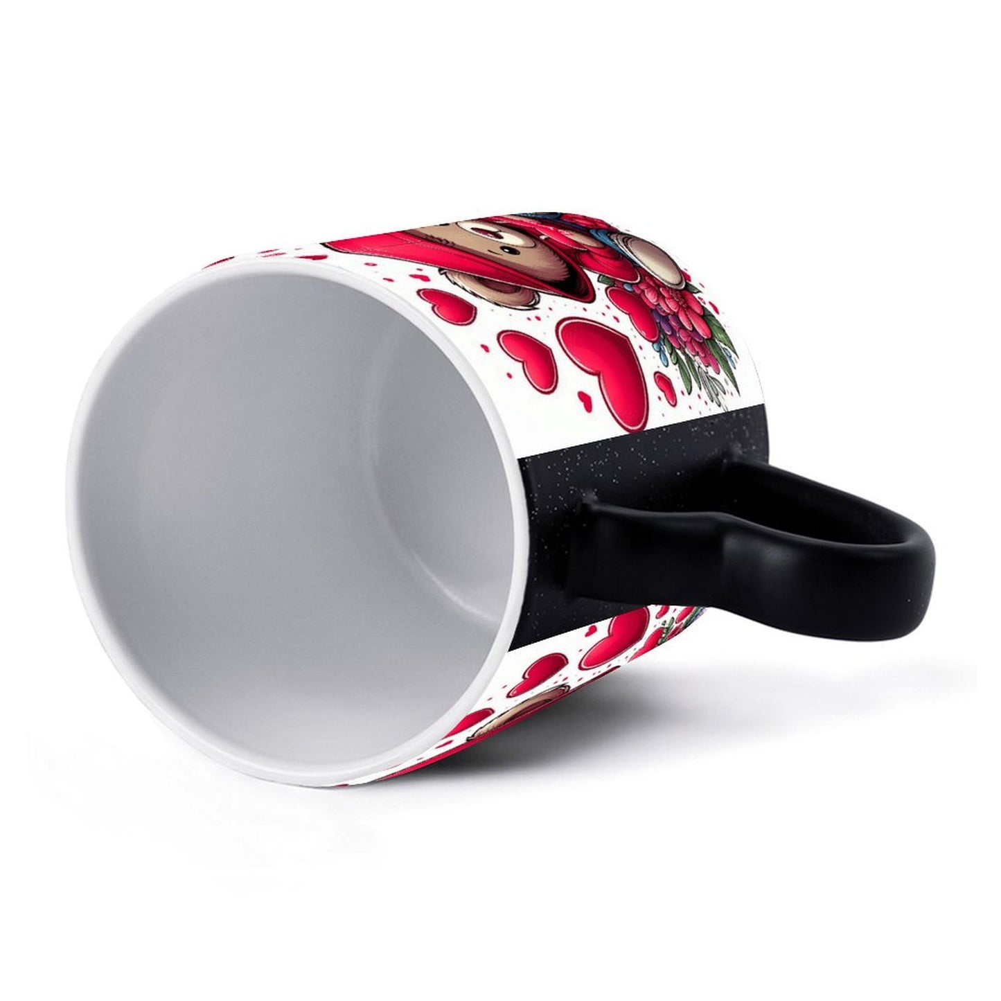 Valentine Heart Handle Color Change Mug 15oz