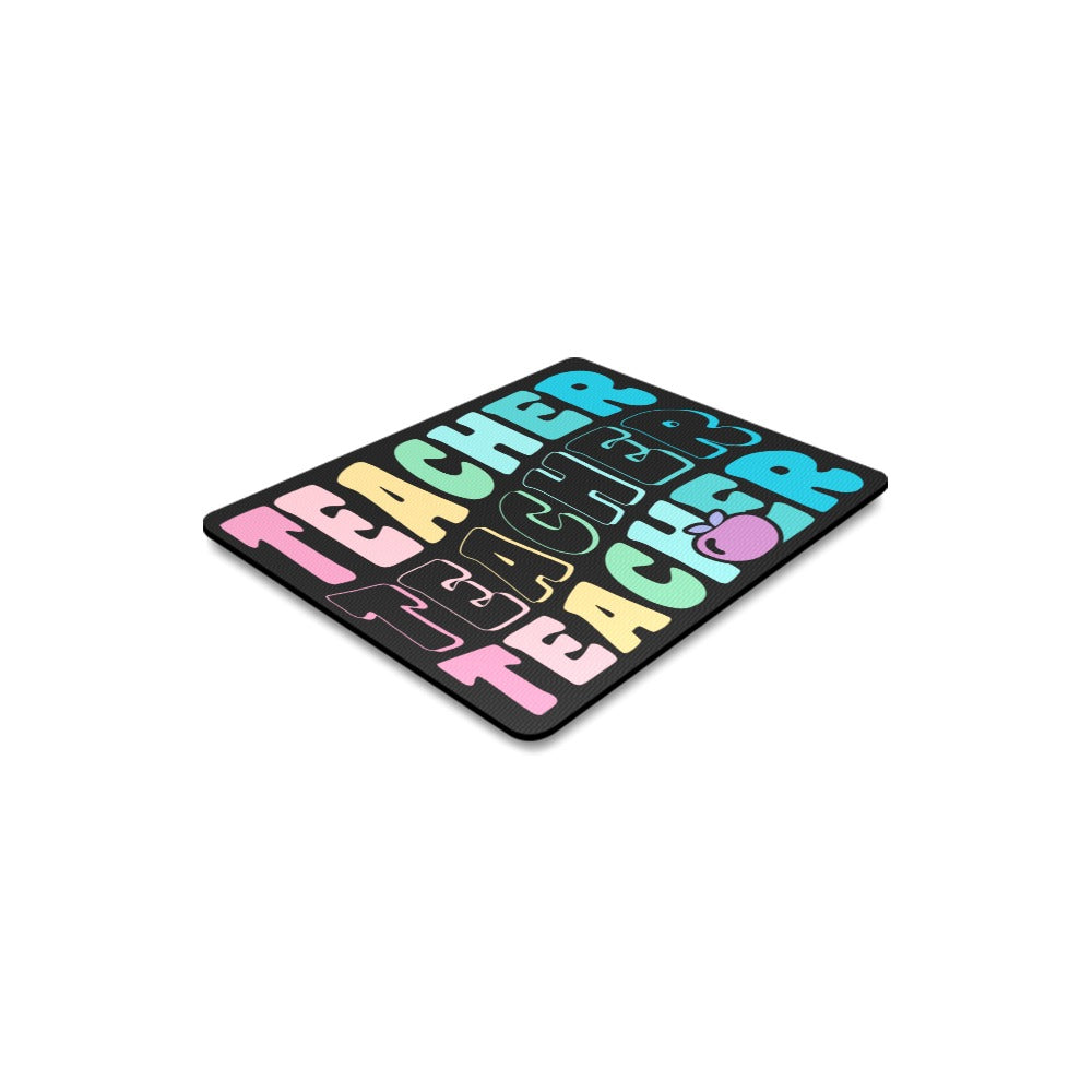 TEACHER RAINBOW COLORS WAVY Rectangle Mousepad