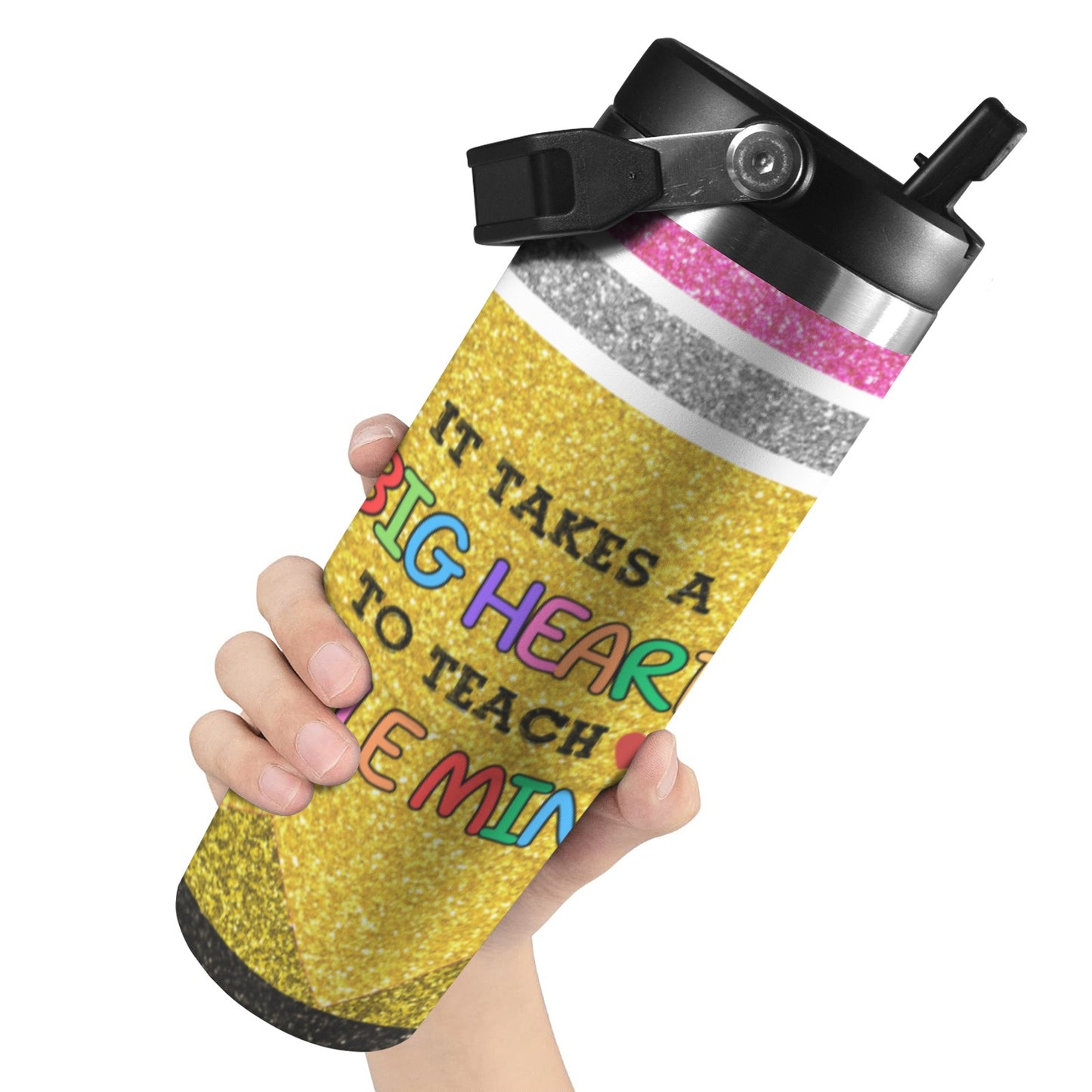 It Takes A Big Heart 30oz Tumbler Top Handle