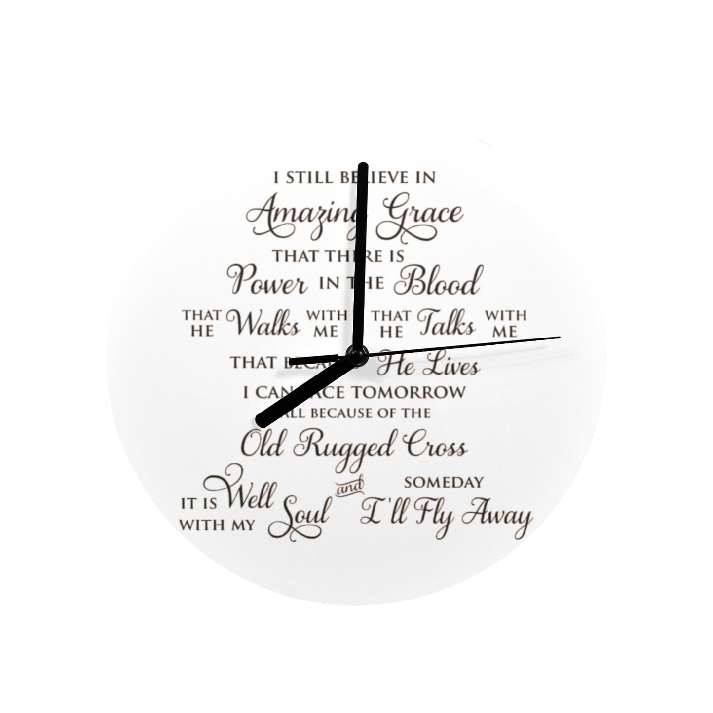 Amazing Grace MDF Wall Clock