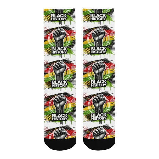 Black History Fist Men's All Over Custom Socks