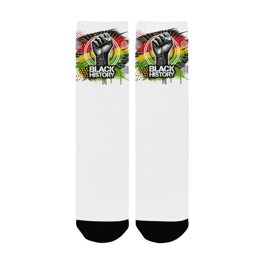 Black History Fist Women's Custom Socks