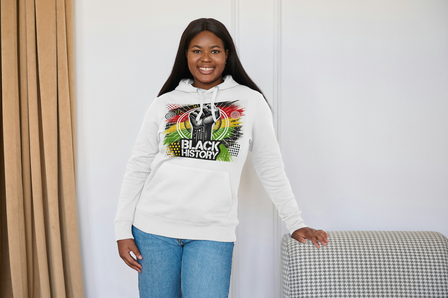 Black History Fist Hoodie Women's