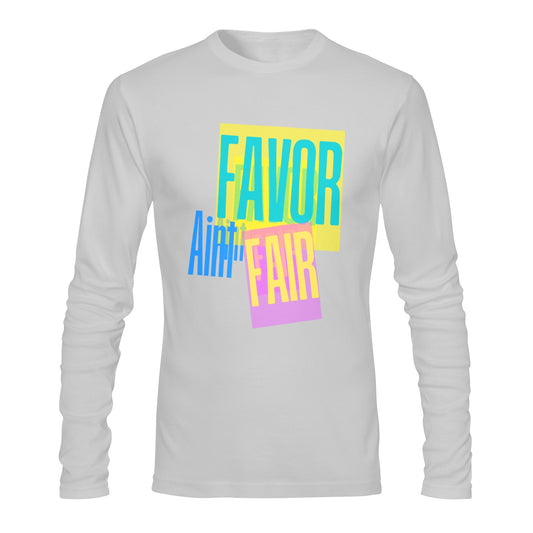 Favor Ain't Fair Men Sunny Men's T-shirt (long-sleeve) (Model T08)