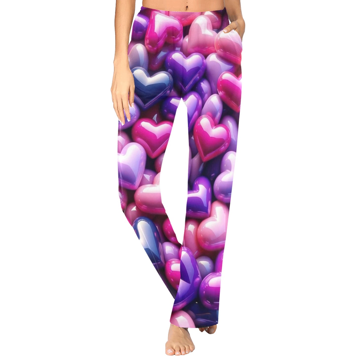 Multi Color Heart Pajamas for Women