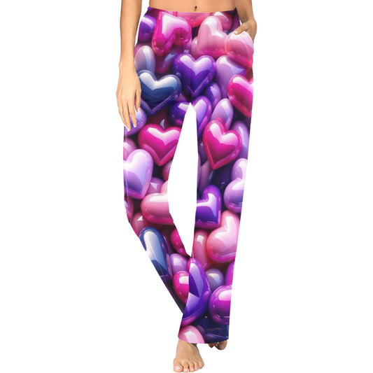 Multi Color Heart Pajamas for Women