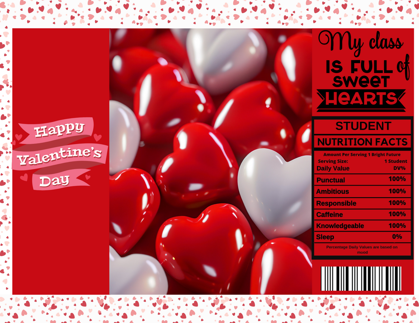 My Class is Full of Sweethearts Digital Chip Bag Template