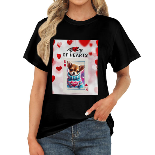 My King of Hearts Customizable Women's T-Shirt in USA Size (Front Printing) (Model T78)