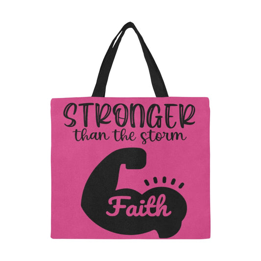 Stonger Than The Storm All Over Print Canvas Tote Bag/Large