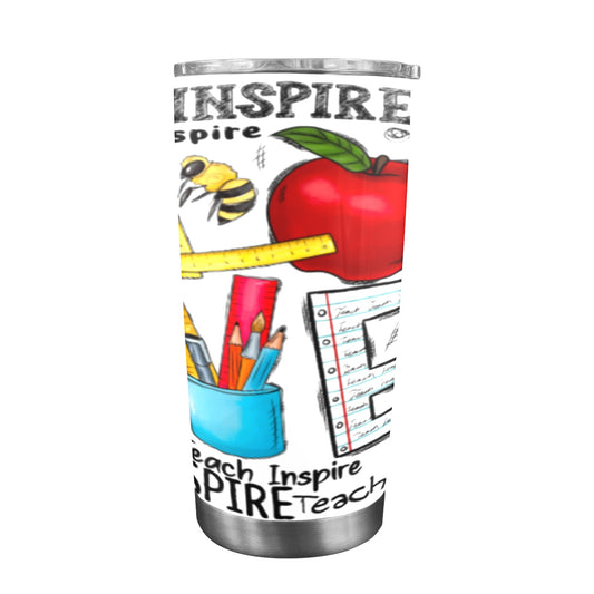 Teach Inspire Tumbler 20oz Mobile Tumbler with Clear Slide Lid