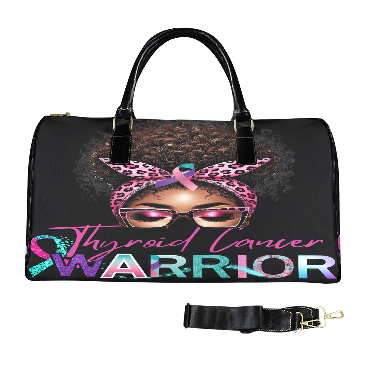 Thyroid Cancer Warrior Large Capacity Travel Bag