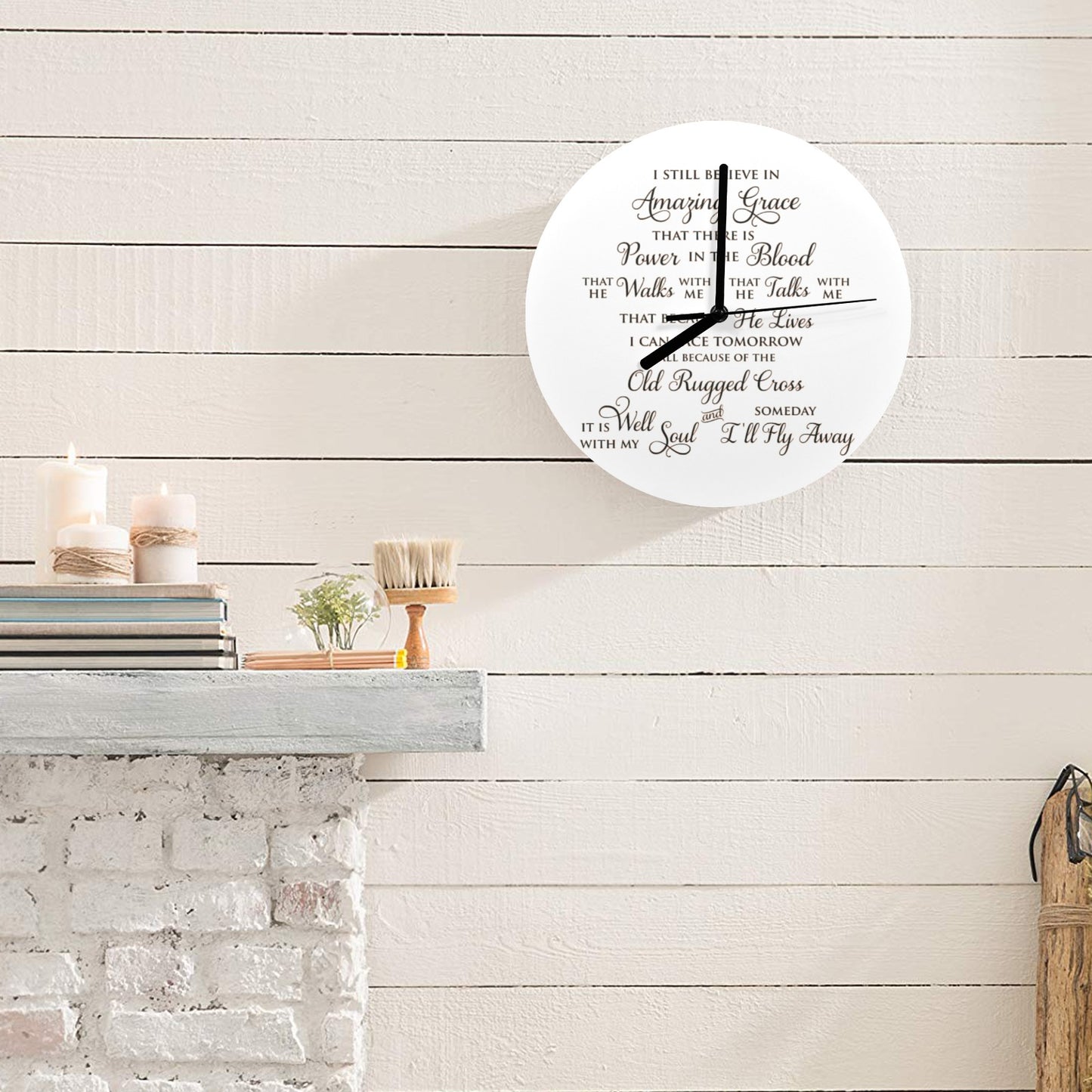 Amazing Grace MDF Wall Clock