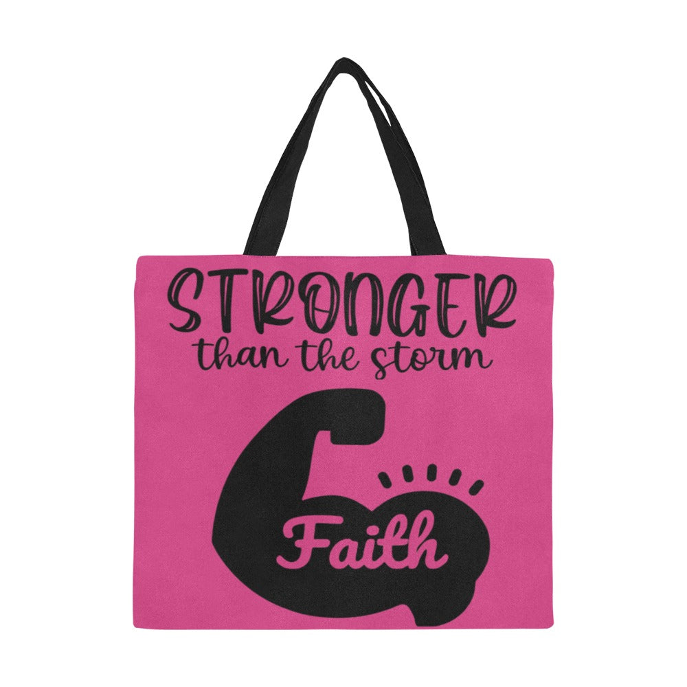 Stonger Than The Storm All Over Print Canvas Tote Bag/Large