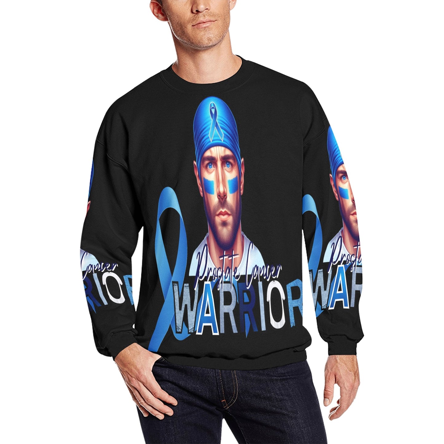 All Over Prostate Cancer Warrior Sweatshirt