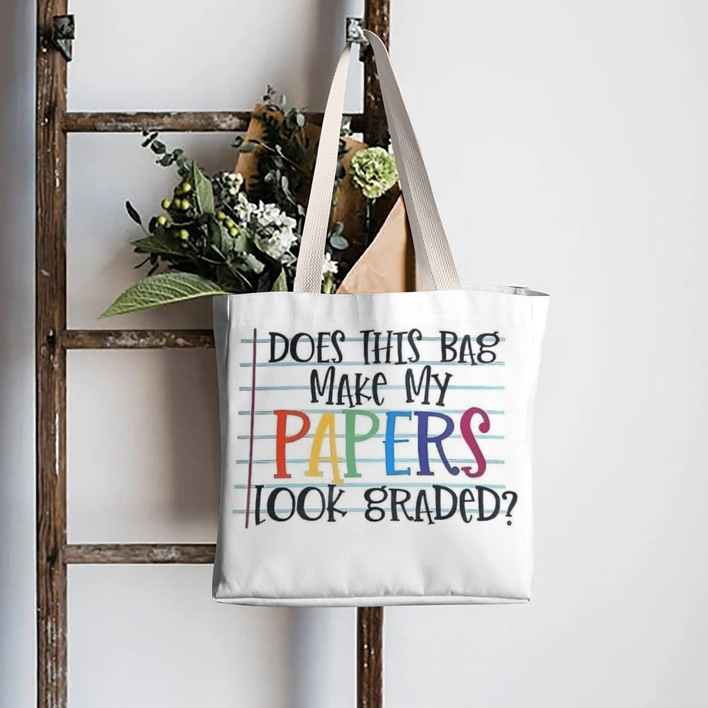 Full Printed Canvas Handbag for Teachers