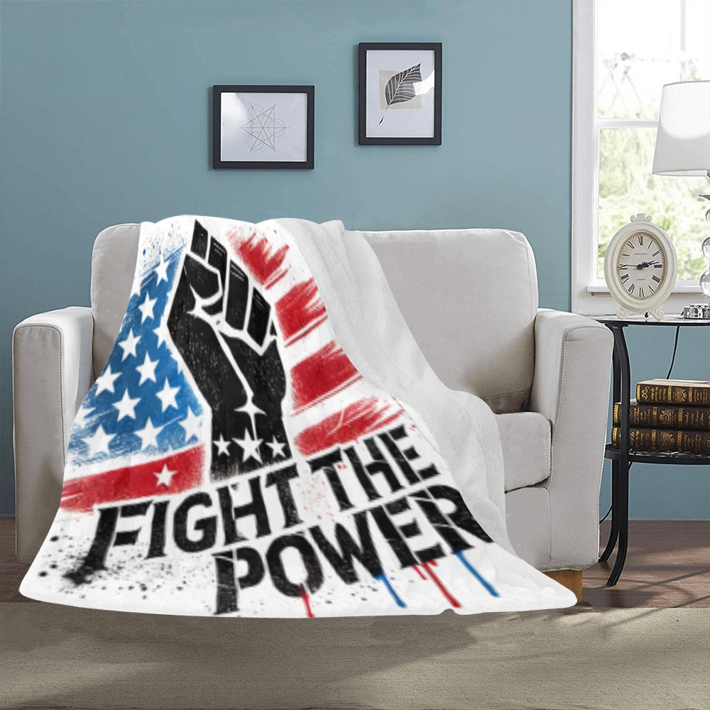 Fight the Power Blanket Ultra-Soft Micro Fleece 43"x56"